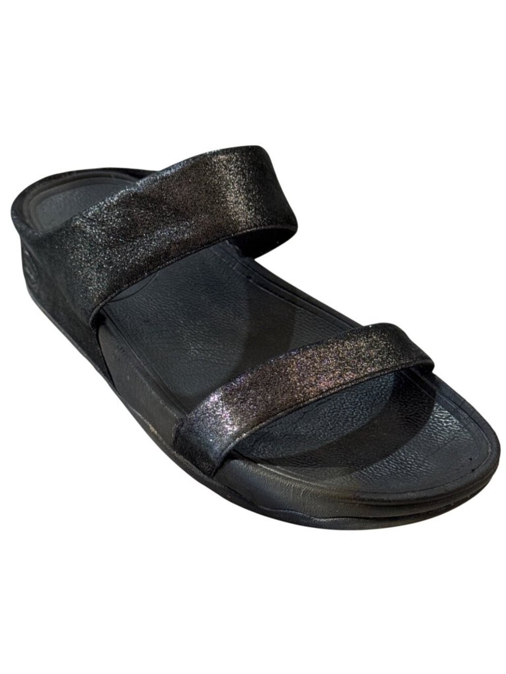 FITFLOP Black Glitter Slide Sandals Style 506-001 Women’s Size 8  Comfort Shoes